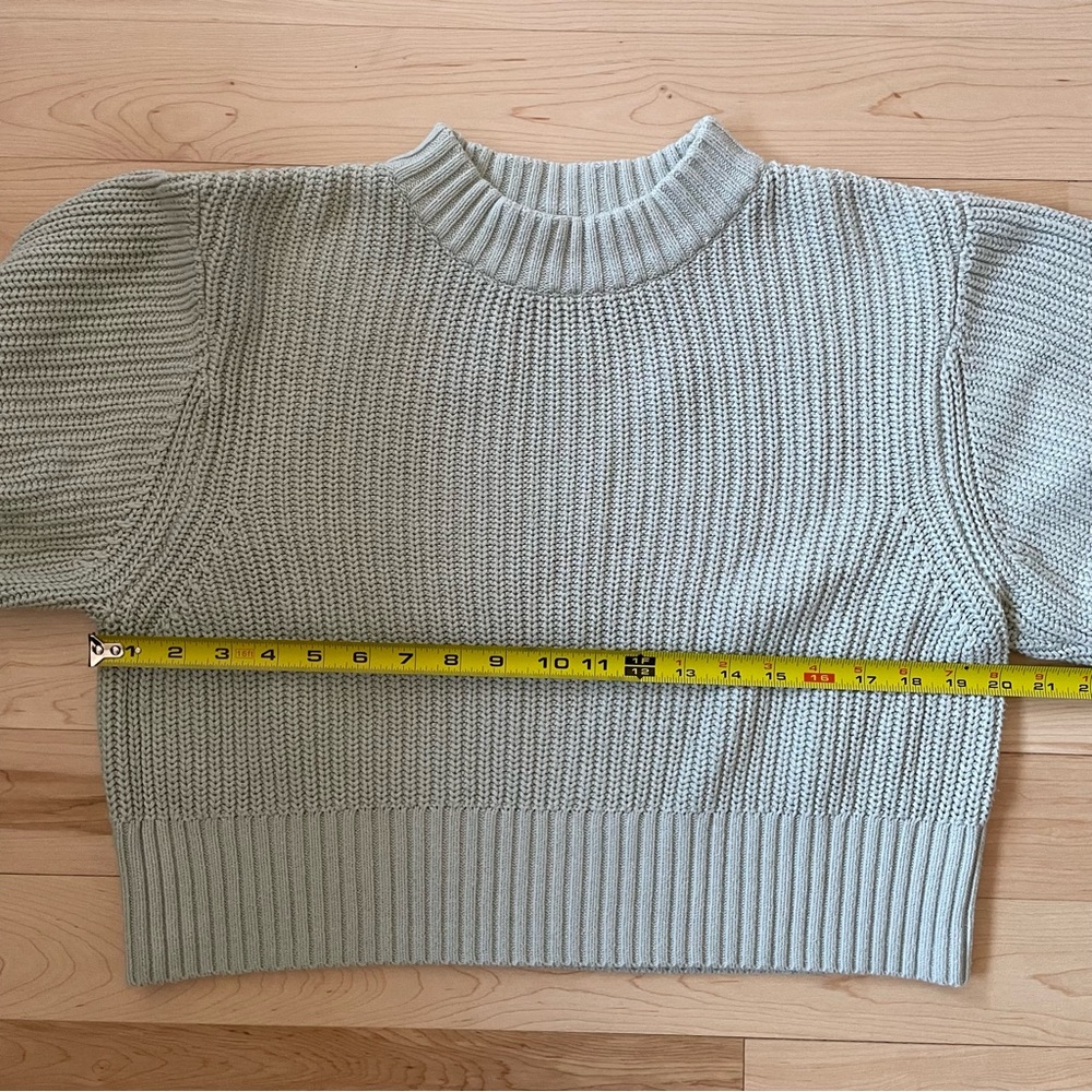 Simons Ribbed Crew Neck Sweater - Light Green - Picture 6 of 7